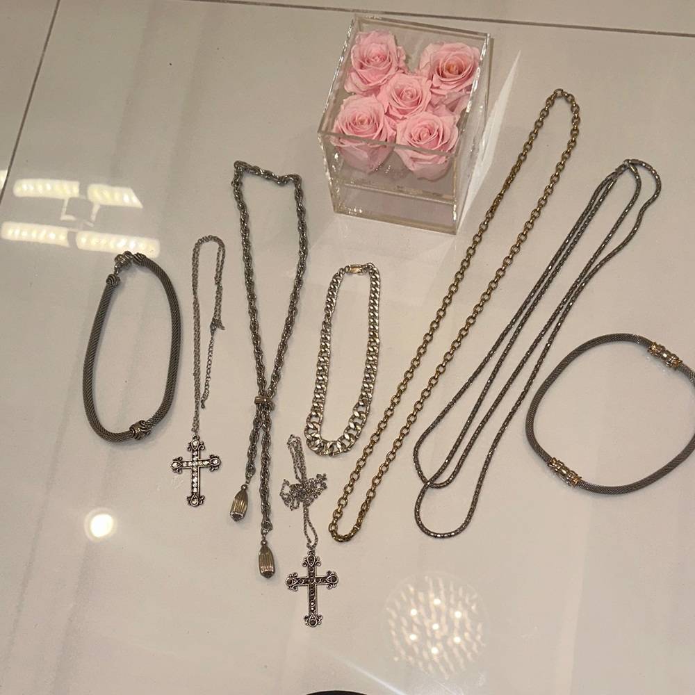 Cross Necklace Collection Lot